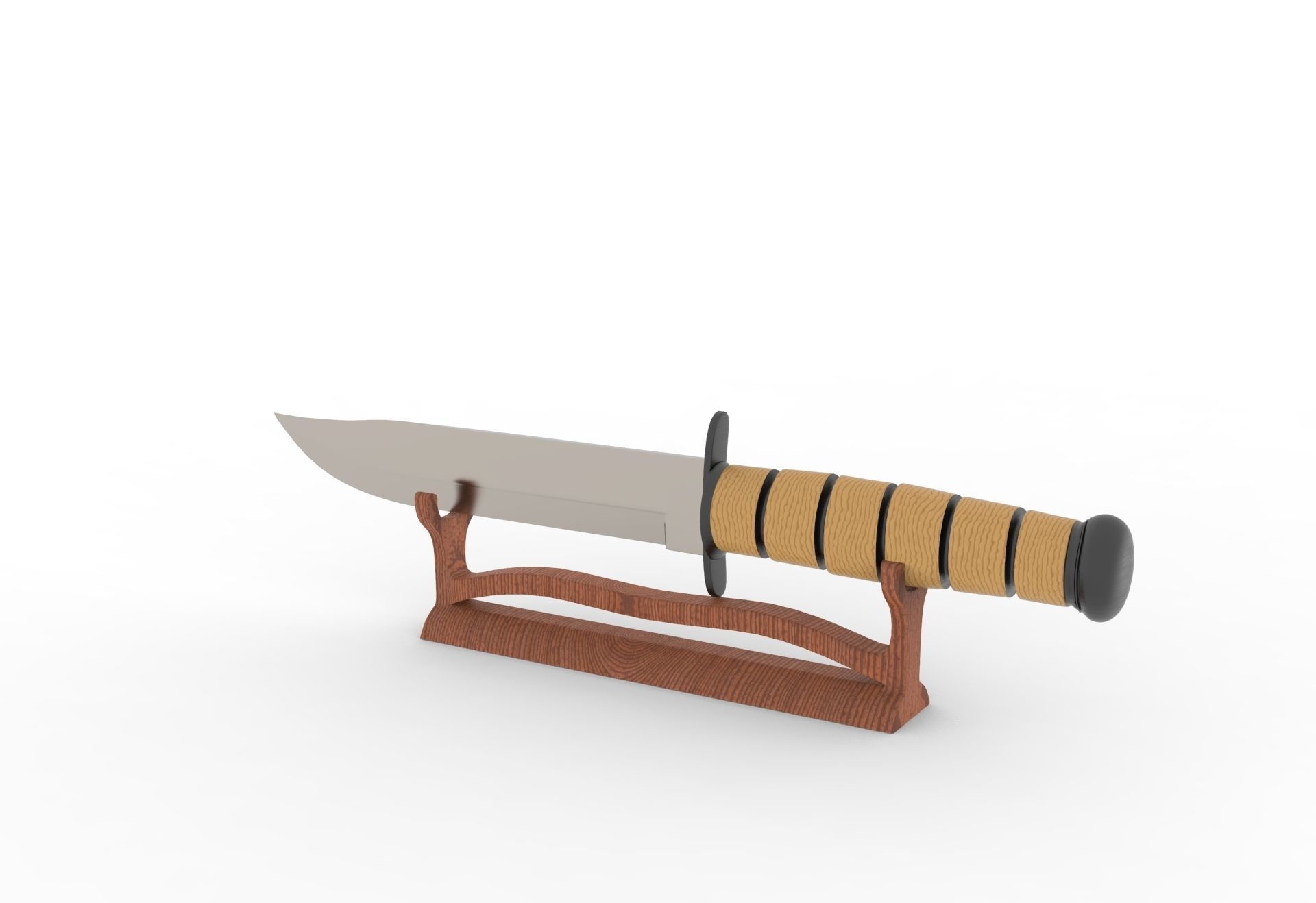 Knife and Holder 3D model_3