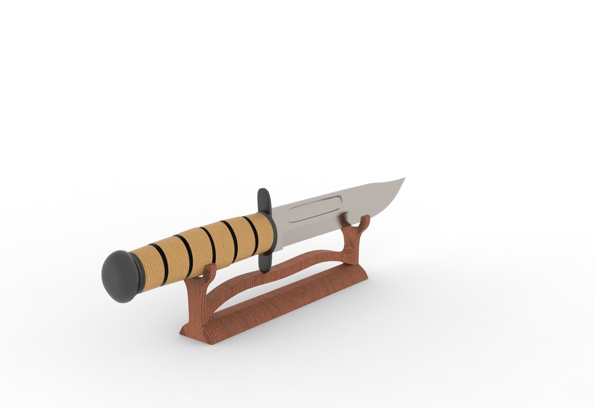 Knife and Holder 3D model_4