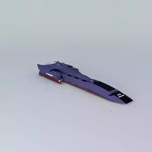 XD414-BONAPARTE Space missile destroyer Modular class Free 3D model