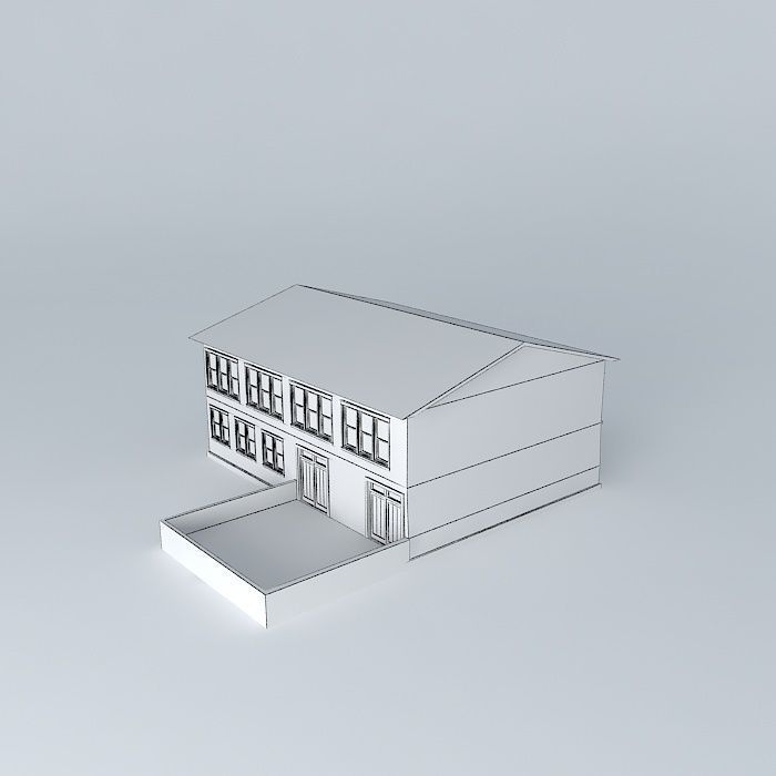 Low Poly Typical Family House/Condominium Free 3D model_4