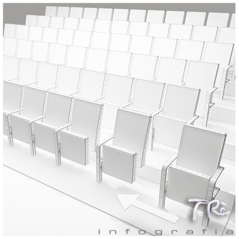 THEATER SEATING AREA 3D model_5