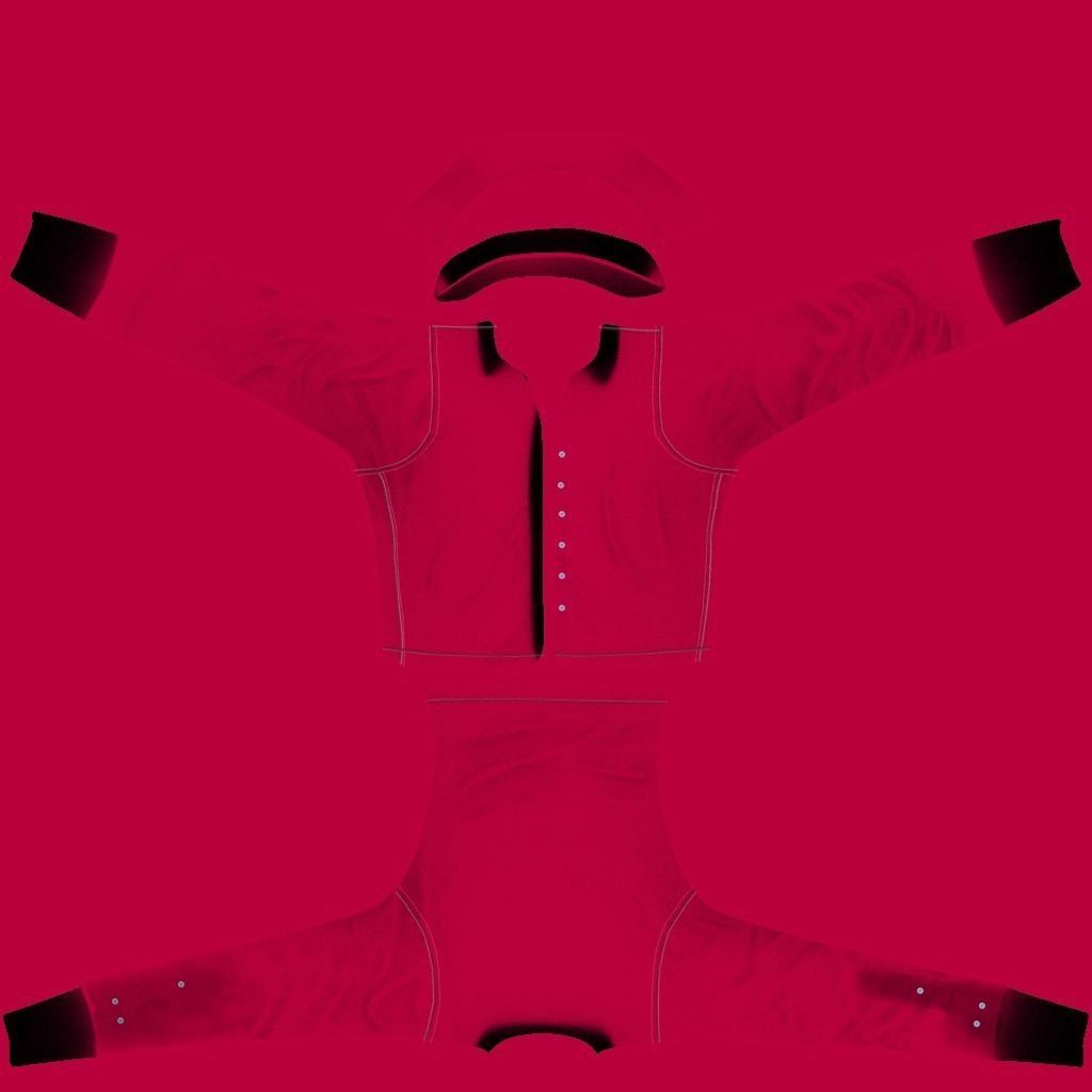  Girl Rigged Skinned ready for Animation 3D model_5