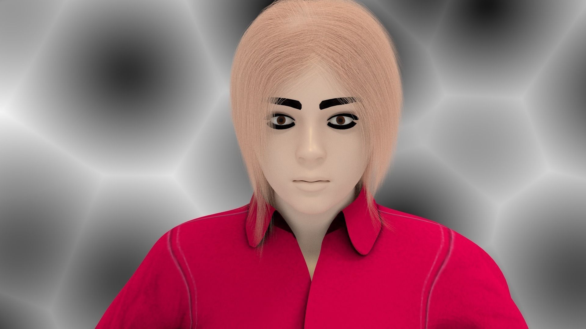  Girl Rigged Skinned ready for Animation 3D model_0