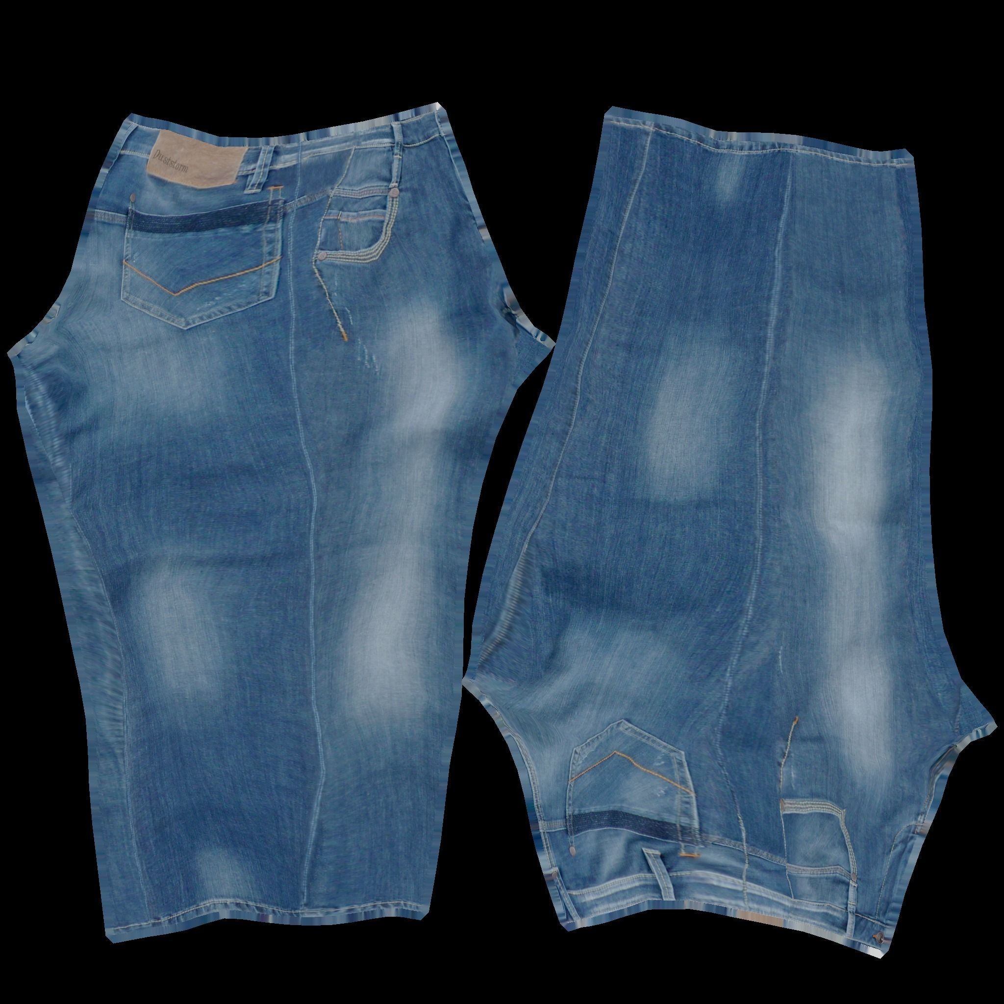  Girl Rigged Skinned ready for Animation 3D model_13