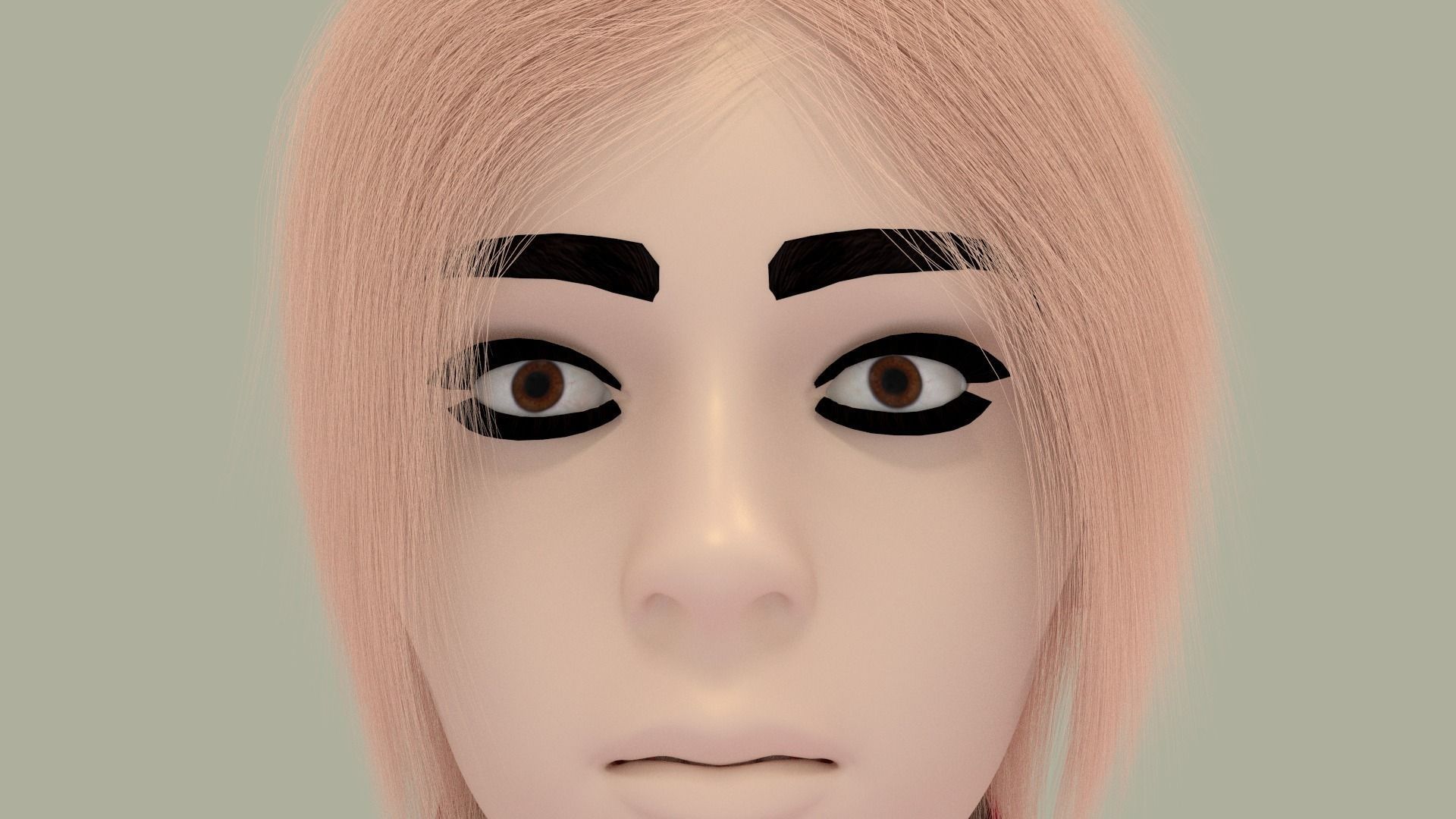  Girl Rigged Skinned ready for Animation 3D model_1