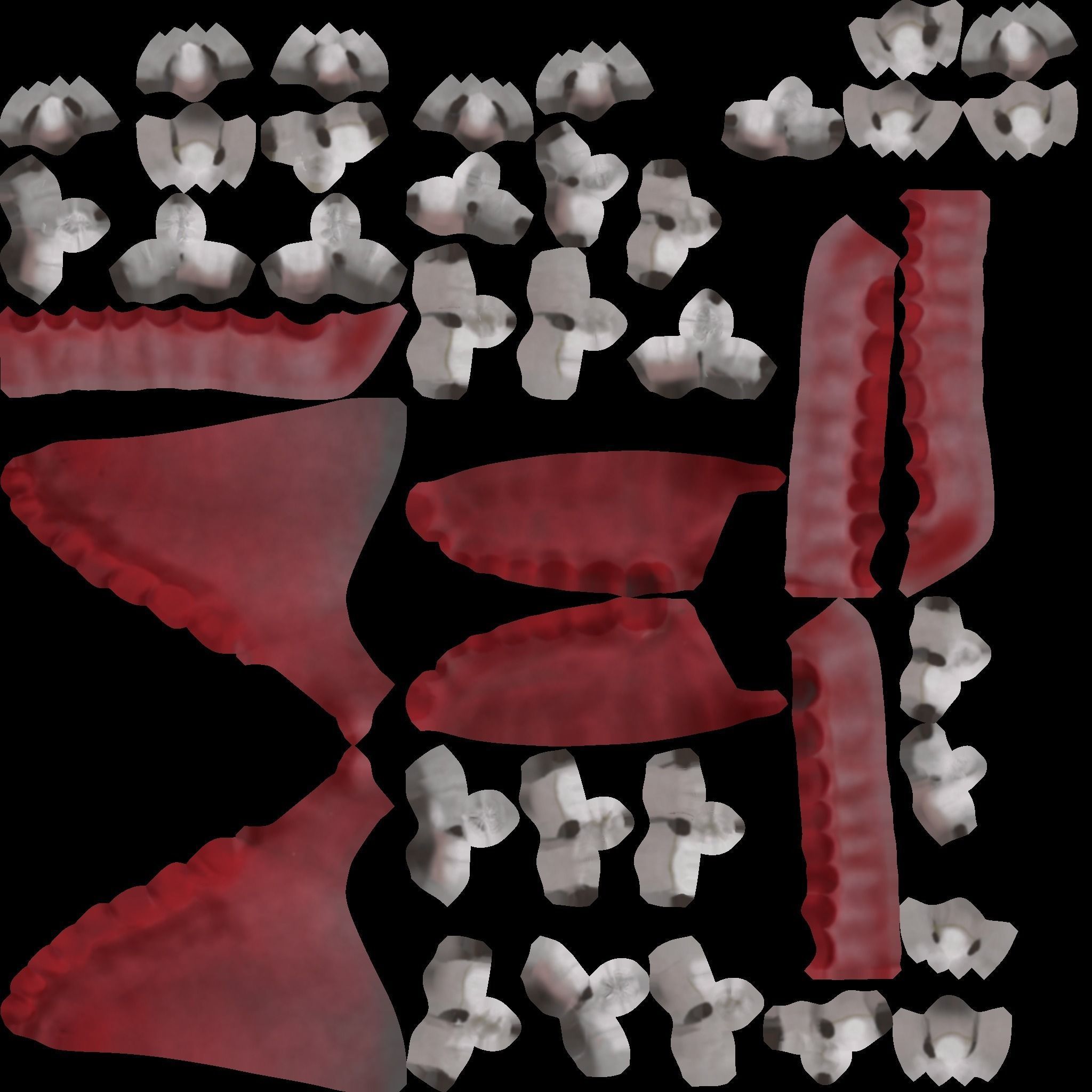  Girl Rigged Skinned ready for Animation 3D model_10