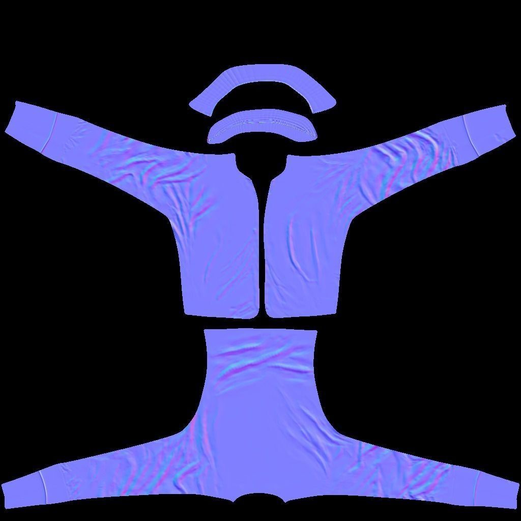  Girl Rigged Skinned ready for Animation 3D model_6