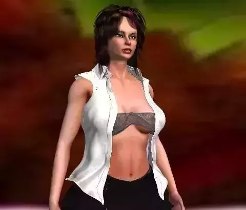 Woman in light shirt