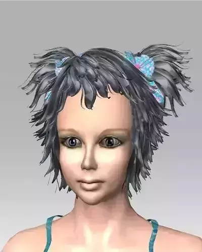 Hairstyle with tassels on a girl