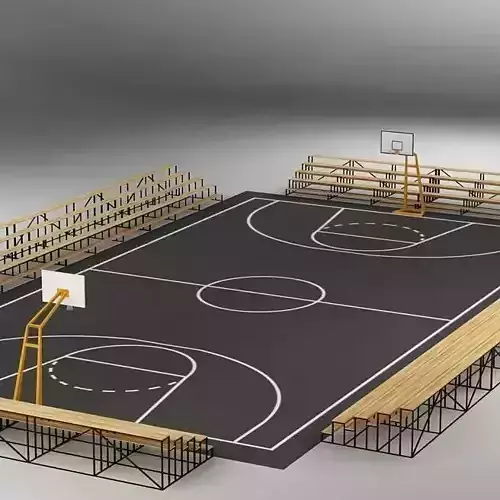 Basketball Court 03 3D model