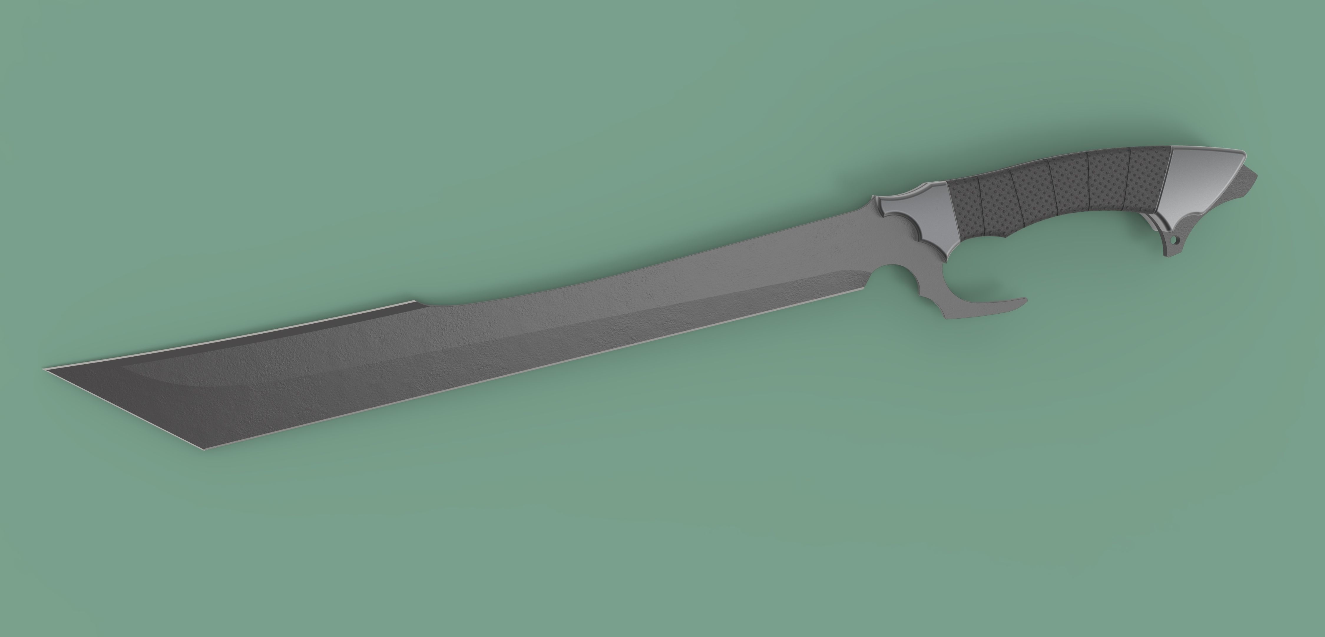 Bone Machete 3D model_2