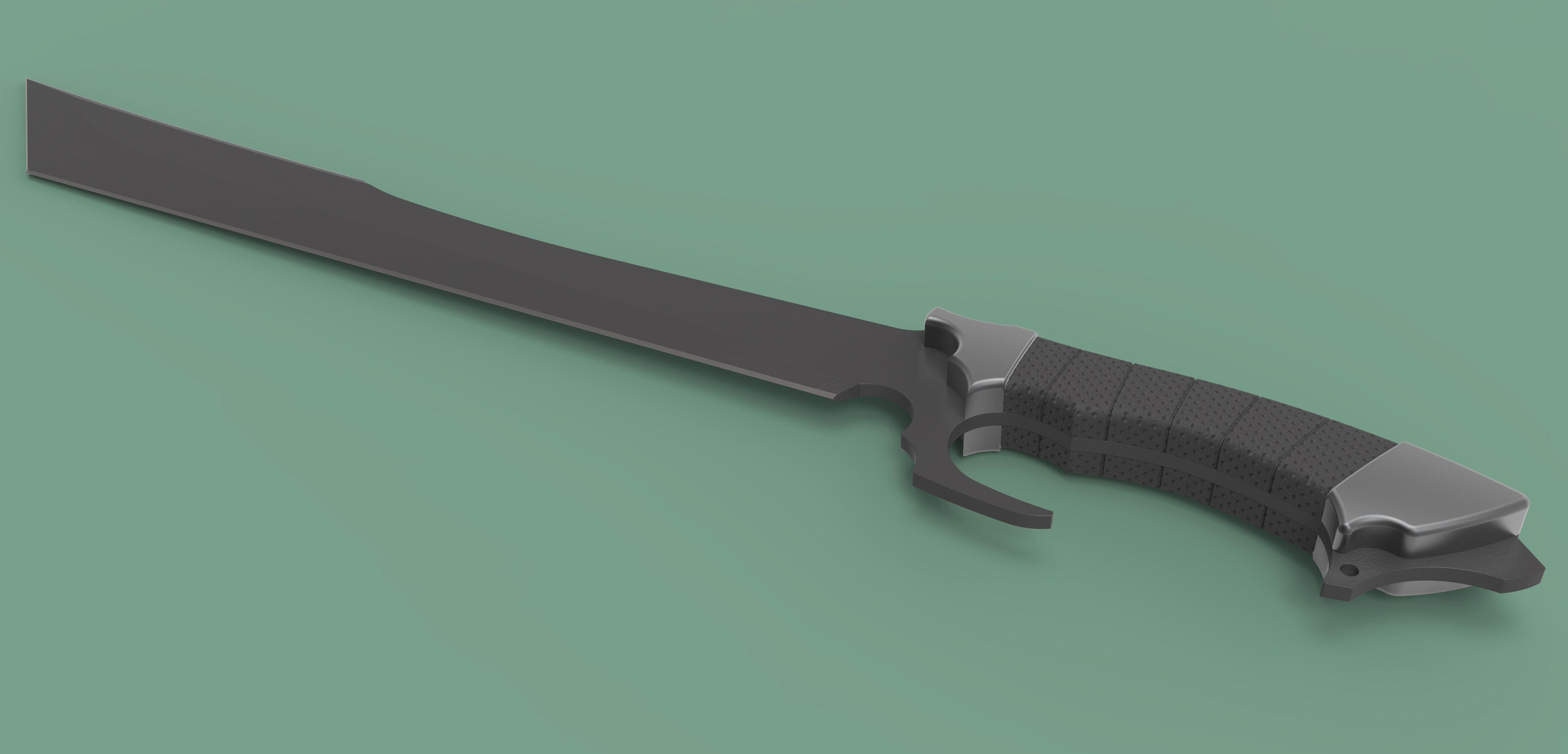 Bone Machete 3D model_8