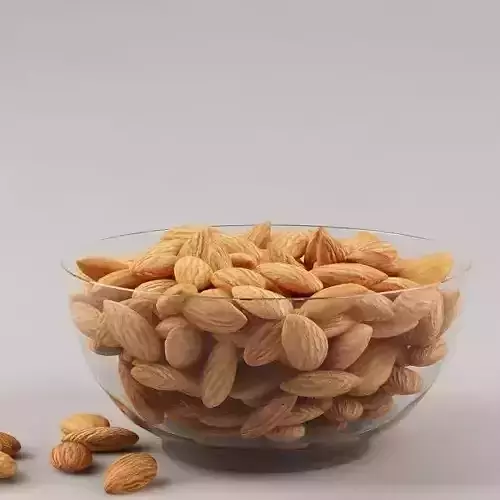 Almonds in bowl 3D model