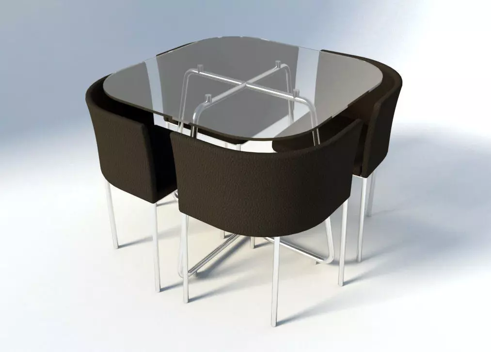 Modern Dining Table 3D model_0