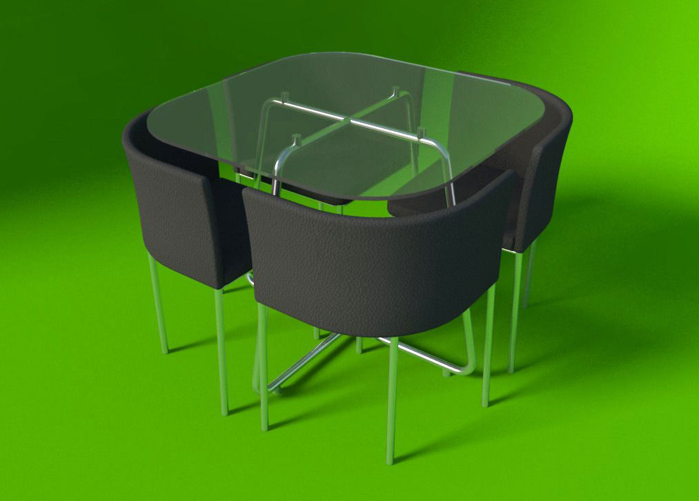 Modern Dining Table 3D model_1