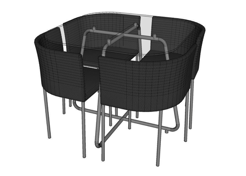 Modern Dining Table 3D model_5