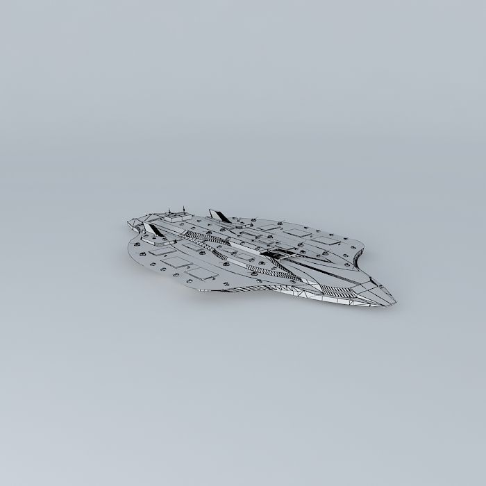 XB443 Hannibal Space battleship classe Free 3D model_3
