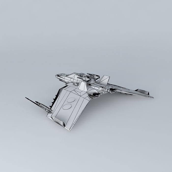 XF401 Spacewolf Space Fighter Class Free 3D model_4