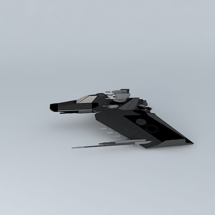 XF401 Spacewolf Space Fighter Class Free 3D model_2