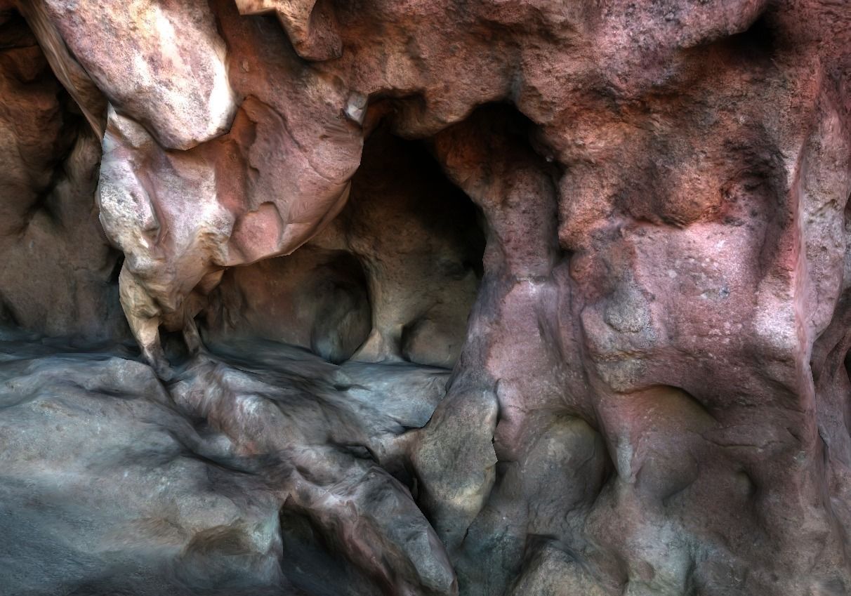 Cave complex II - Low Poly Low-poly 3D model_5