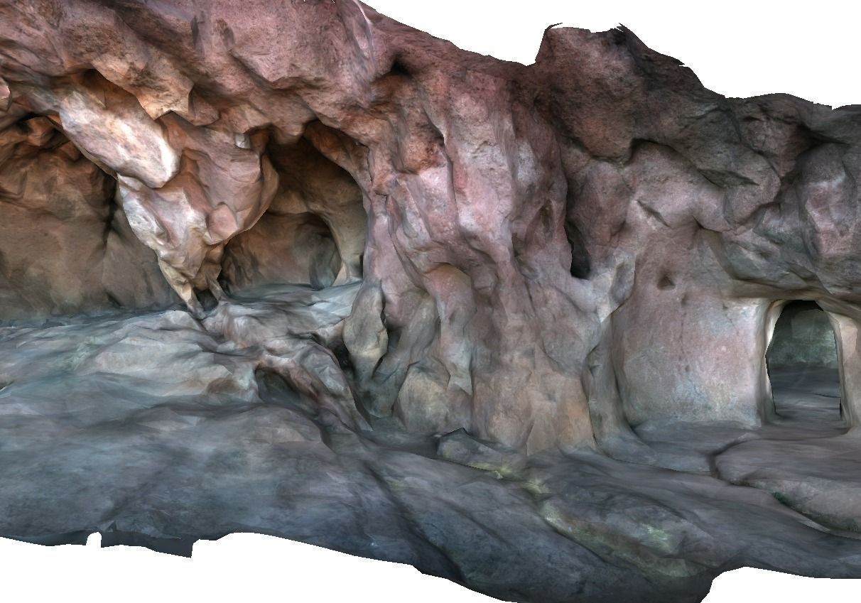 Cave complex II - Low Poly Low-poly 3D model_3
