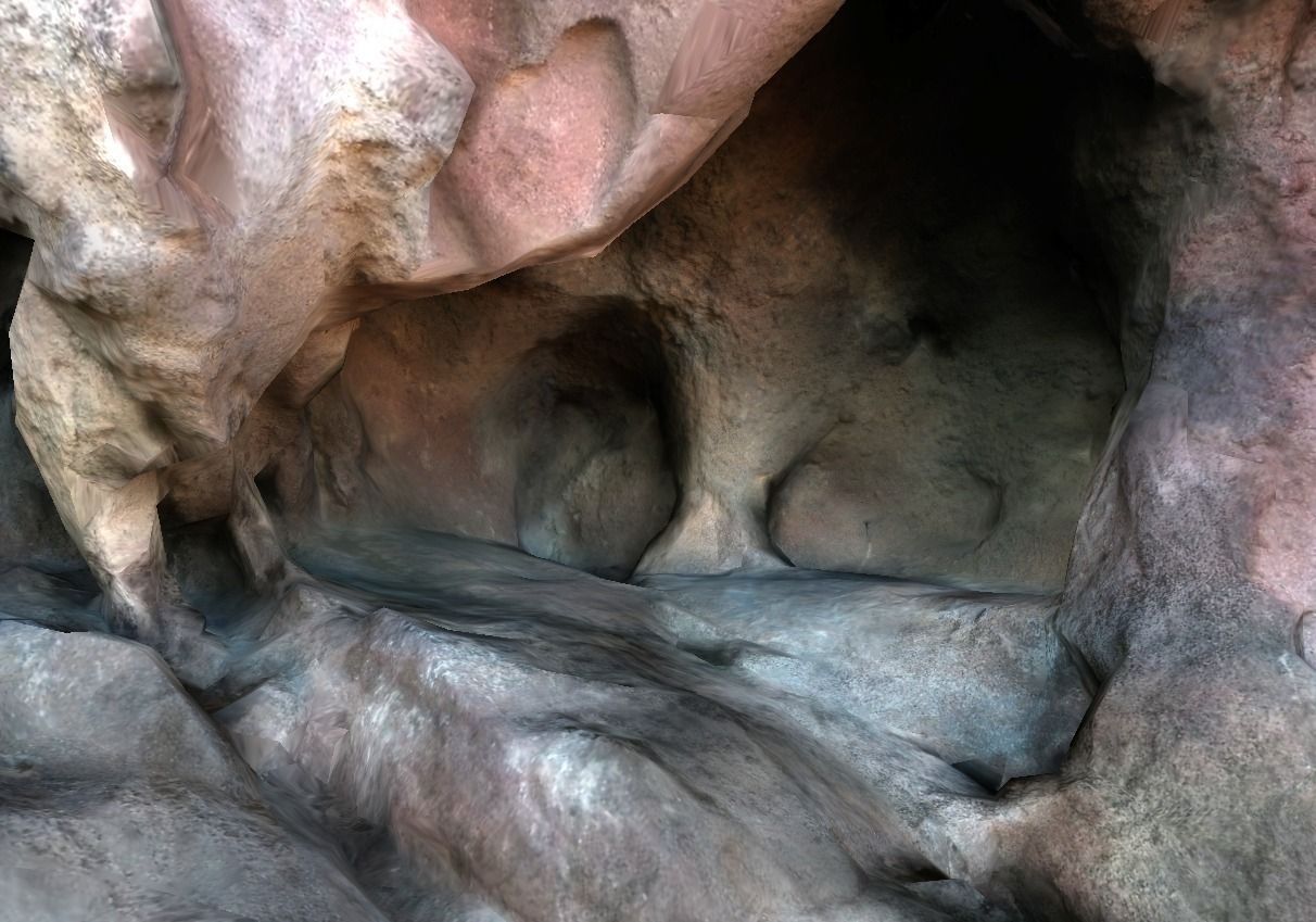 Cave complex II - Low Poly Low-poly 3D model_1