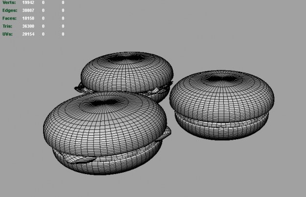 Humburger 3D model_1