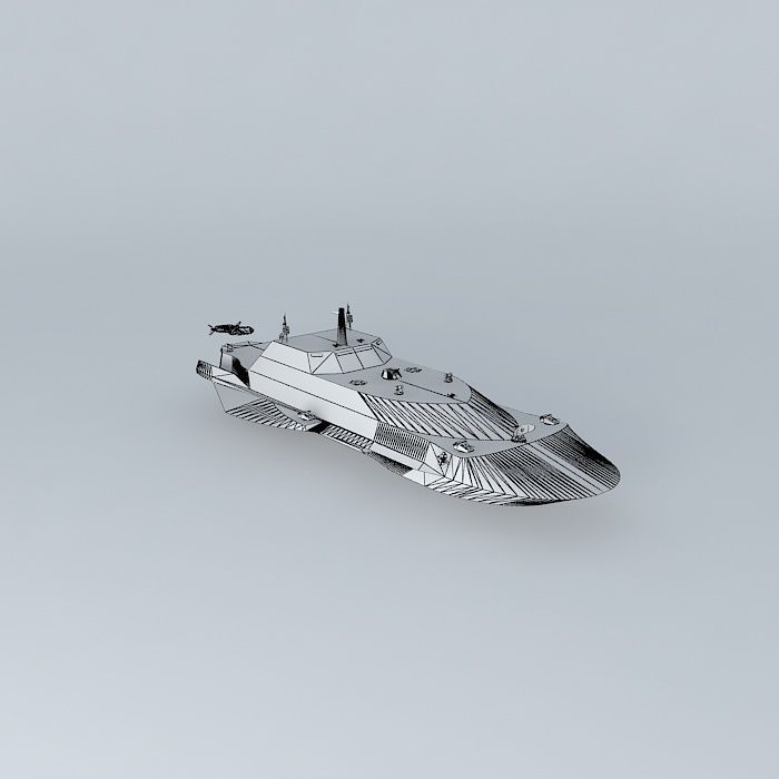 XD413 HORNET Assault space destroyer class Free 3D model_3