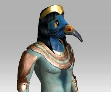 Thoth ancient egyptian warrior 3D model_3