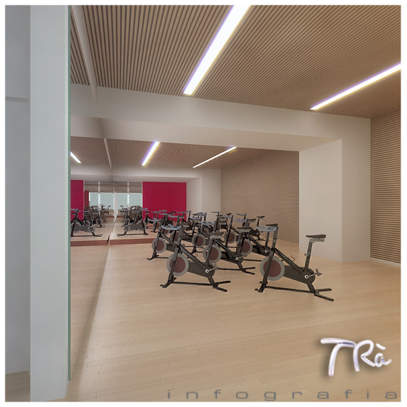 AEROBIC SPINNING GYM ROOM 3D model_1