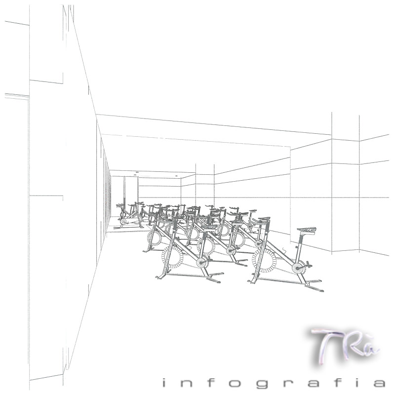 AEROBIC SPINNING GYM ROOM 3D model_11