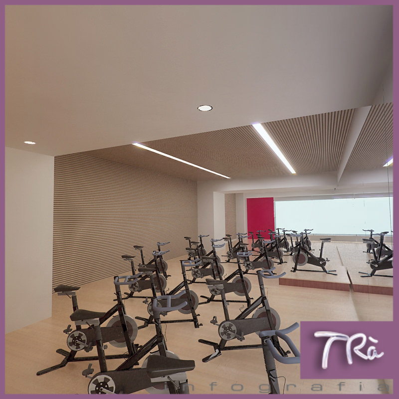 AEROBIC SPINNING GYM ROOM 3D model_3
