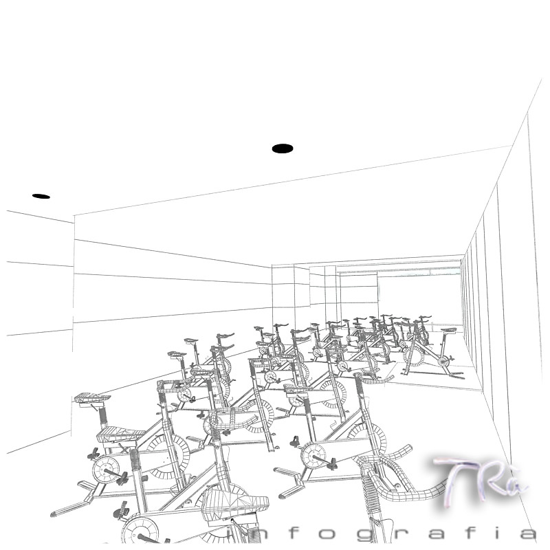 AEROBIC SPINNING GYM ROOM 3D model_7