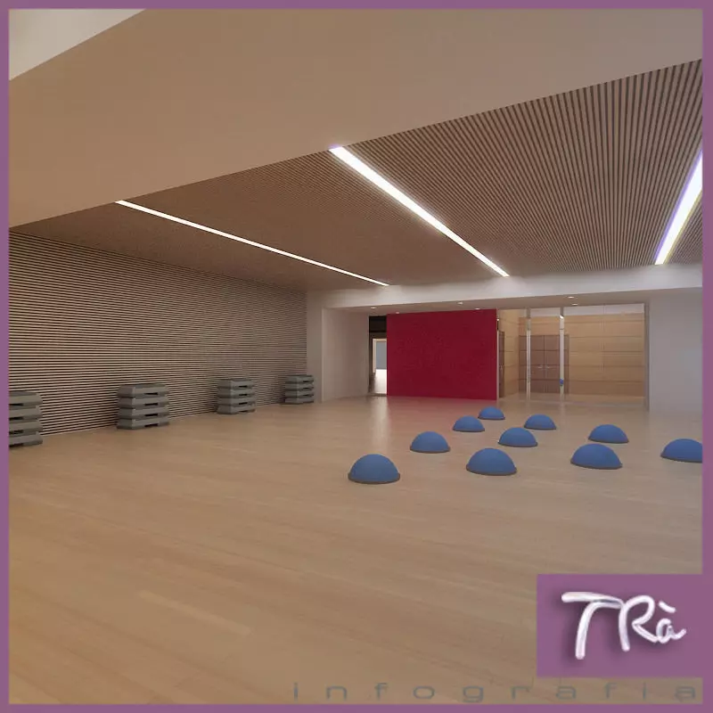 AEROBIC SPINNING GYM ROOM 3D model_0
