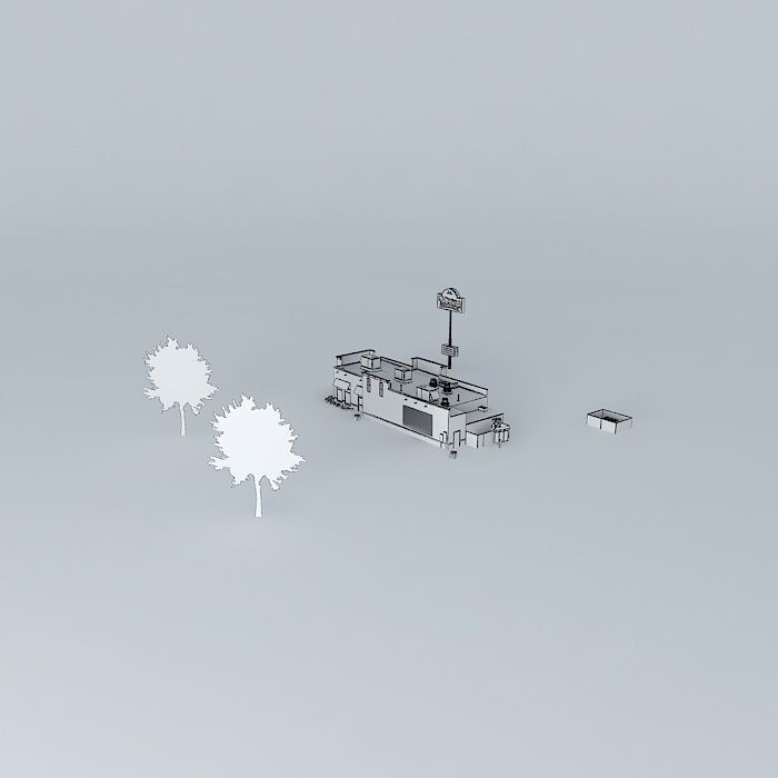 Restaurant train Free 3D model_4