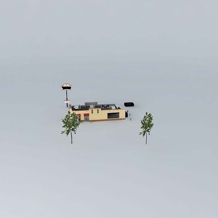 Restaurant train Free 3D model_2