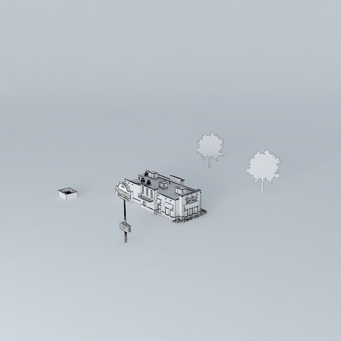 Restaurant train Free 3D model_3