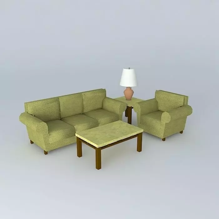Living Room Set Free 3D model