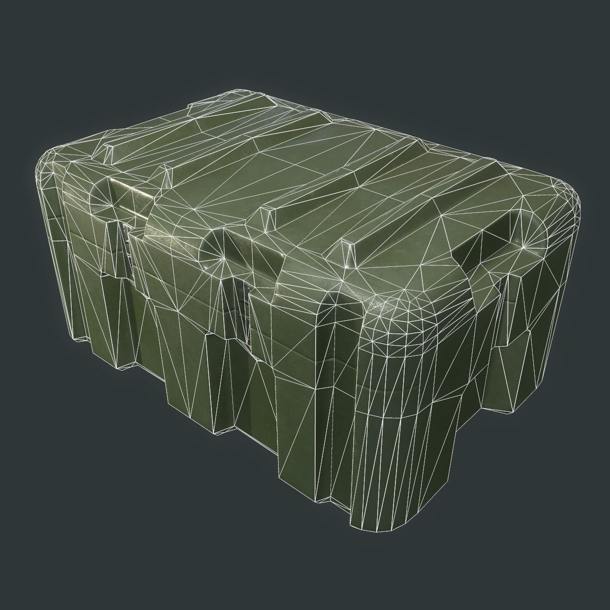 Military Crate Low-poly 3D model_7