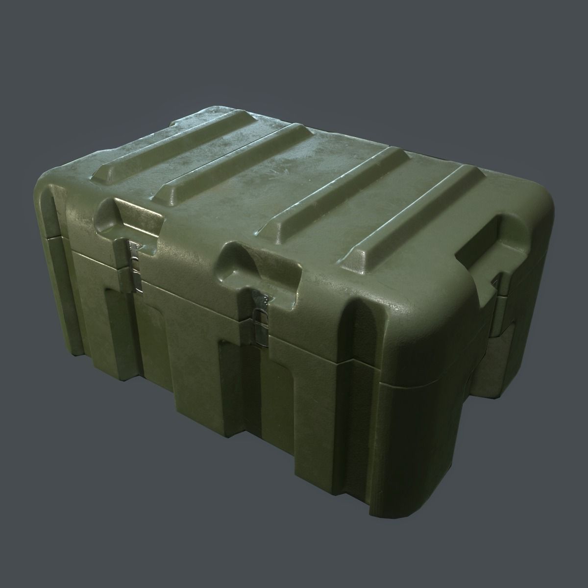 Military Crate Low-poly 3D model_1