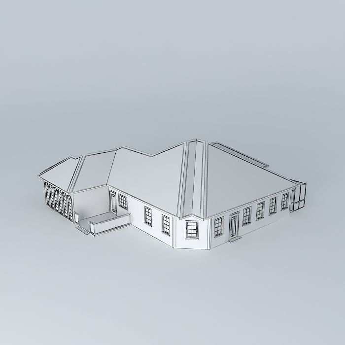 Eclectic Ranch House Free 3D model_4