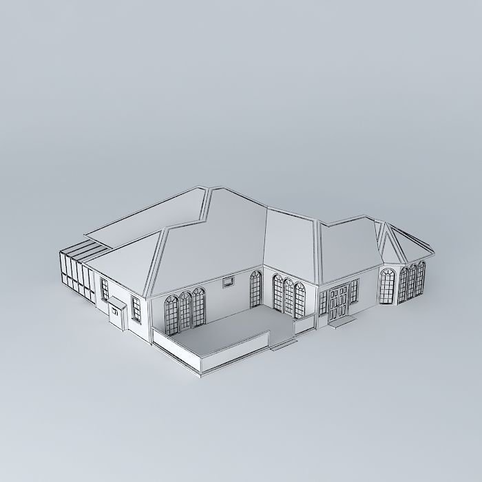 Eclectic Ranch House Free 3D model_3