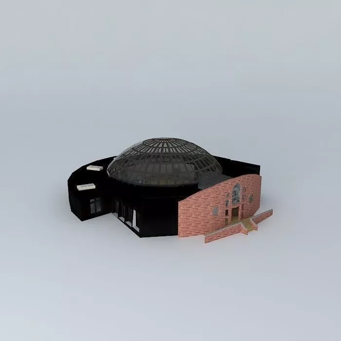 Library building with dome Free 3D model
