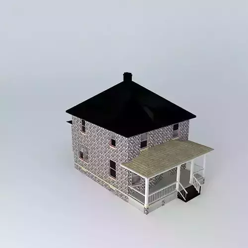 Four Square House Free 3D model