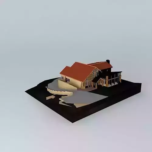 Large Desert House Free 3D model