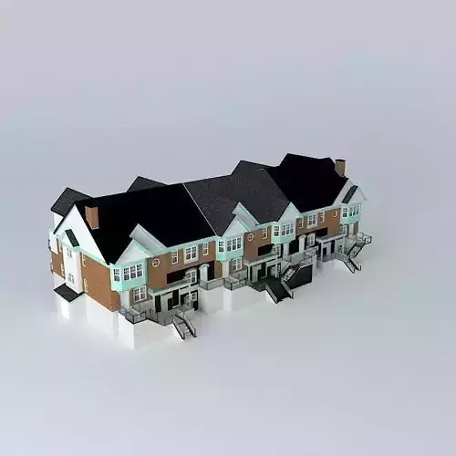 Townhouse townhouses Free 3D model