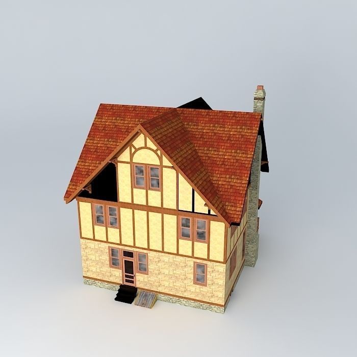 House tudor Free 3D model_1