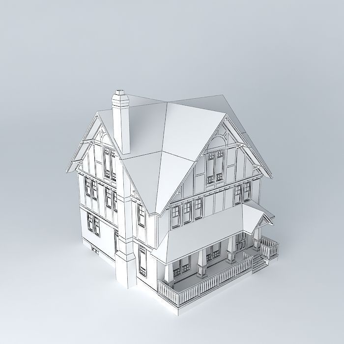 House tudor Free 3D model_3