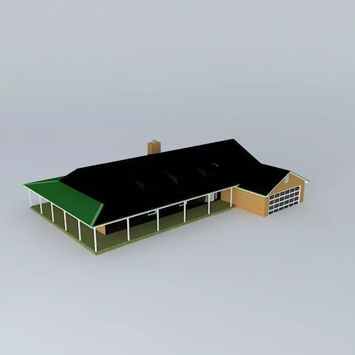 Ranch House Free 3D model_0