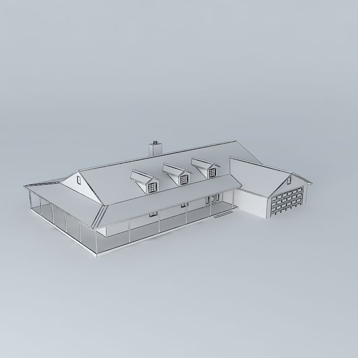 Ranch House Free 3D model_3